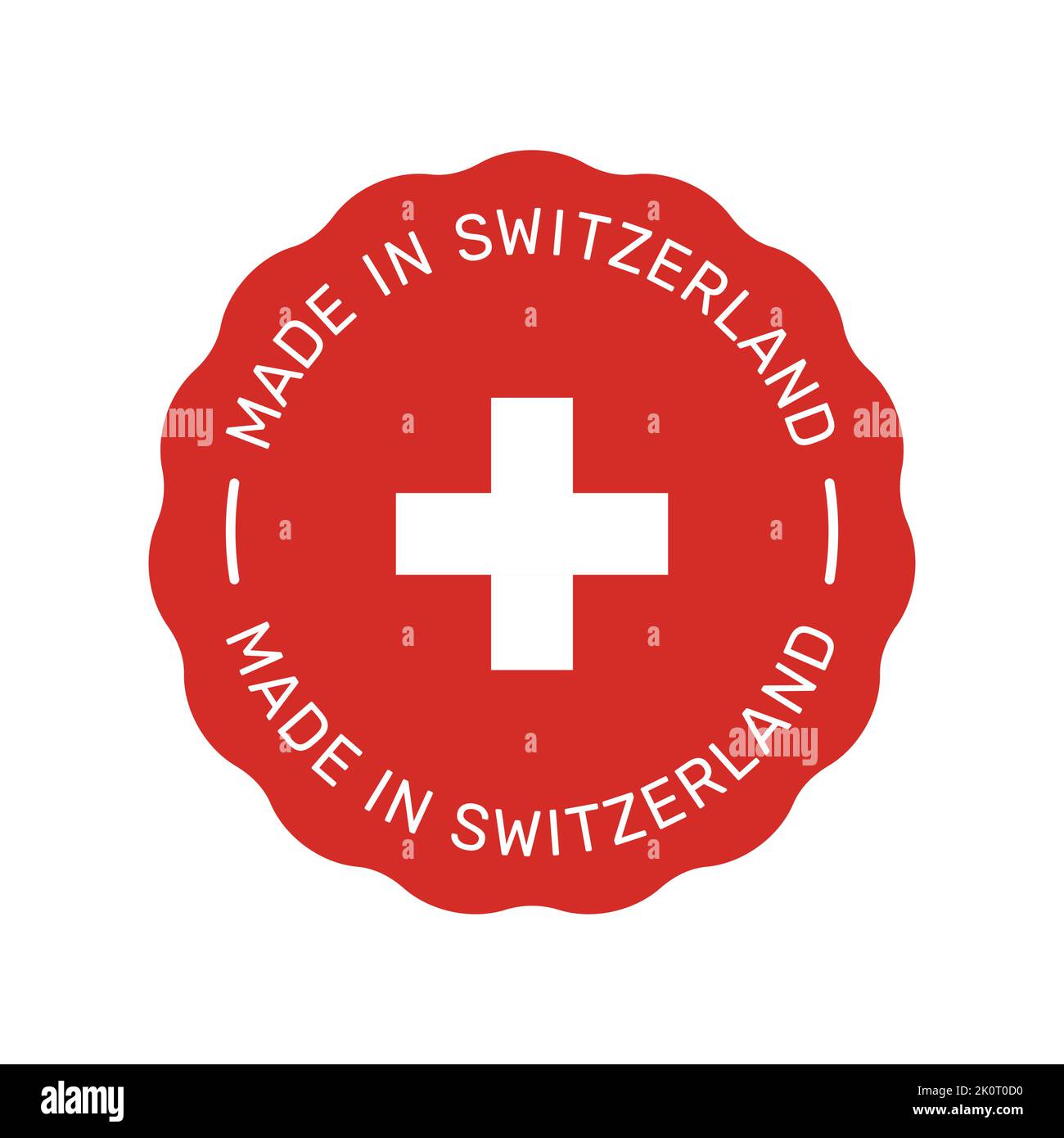 Badge vectoriel coloré en Suisse. Étiquette avec drapeau suisse. Illustration de Vecteur