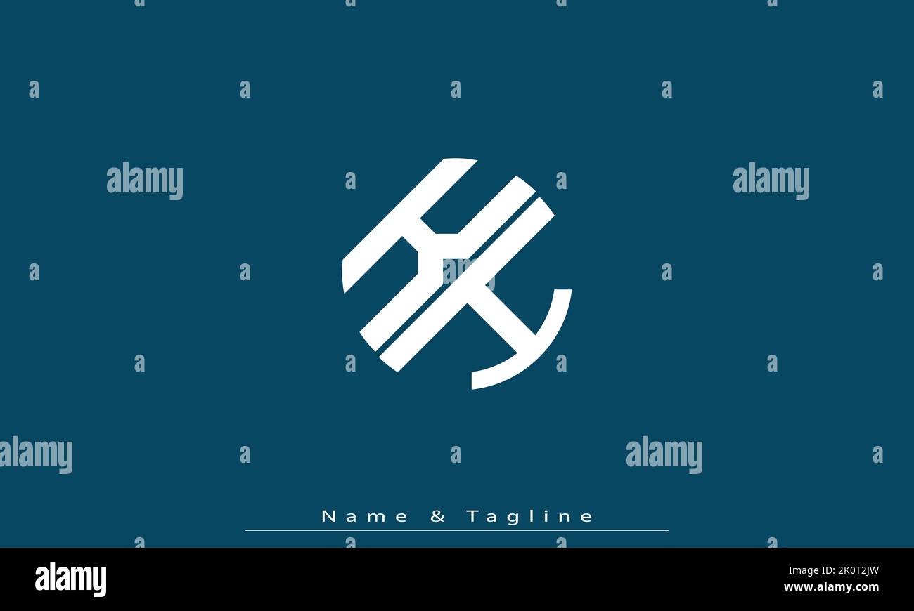 Lettres de l'alphabet initiales Monogram logo KH , HK Illustration de Vecteur