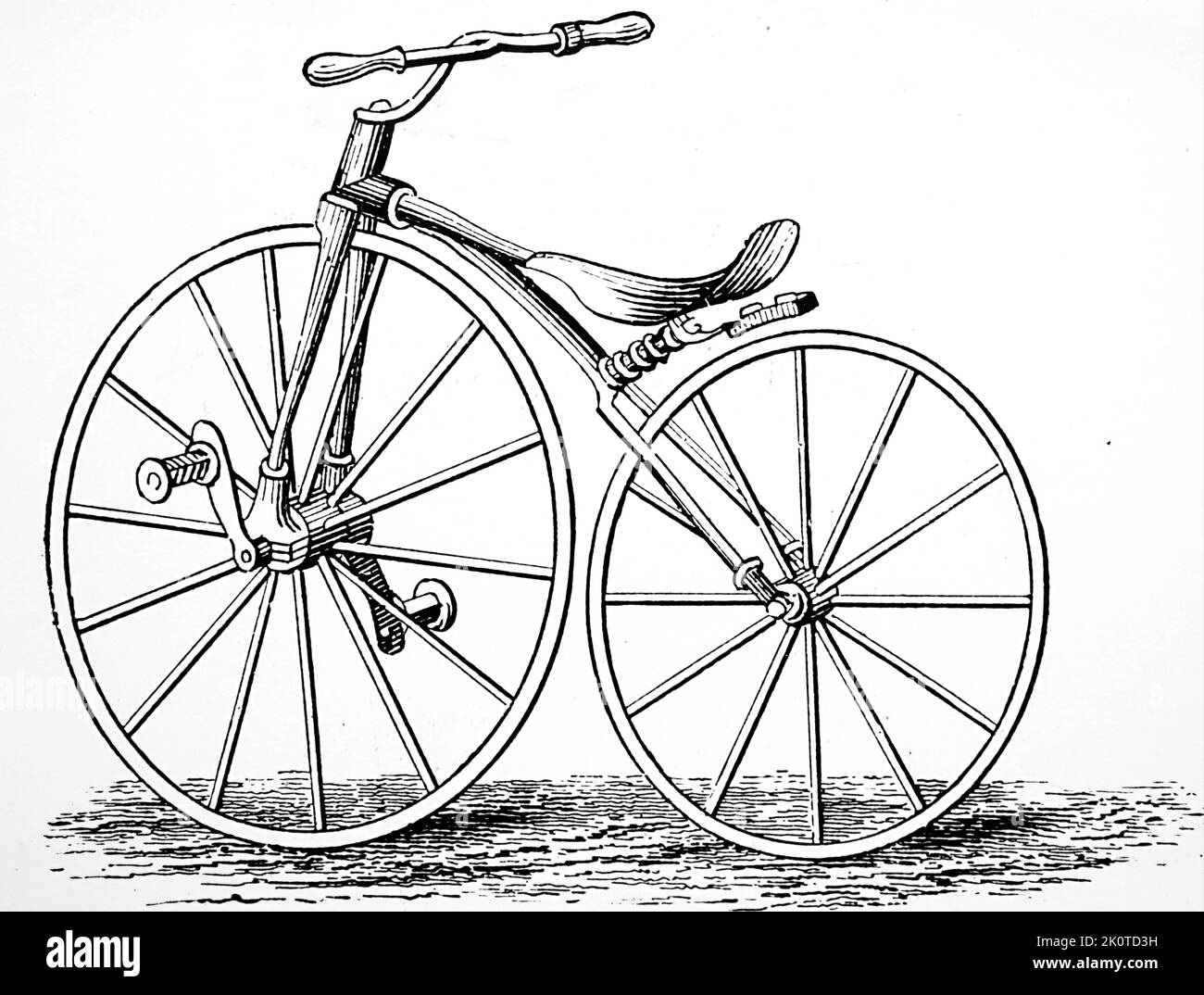 La bicyclette à pédale de Pickering. 'America' d'Edward H. Knight, le Dictionnaire pratique de mécanique, 1880 Banque D'Images