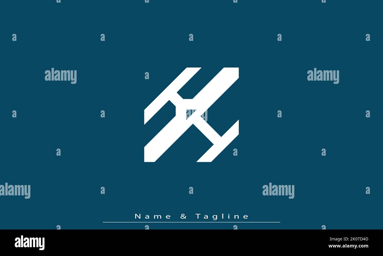 Lettres de l'alphabet initiales Monogram logo KH , HK Illustration de Vecteur