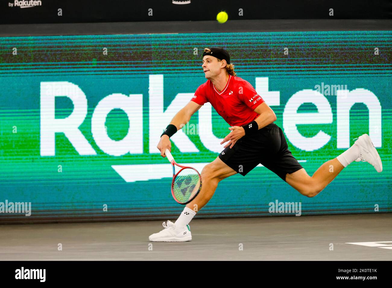 Hambourg, Allemagne, 13th septembre 2022. Le Zizou Bergs belge est en action lors du match de groupe entre la Belgique et l'Australie lors de la finale de la coupe Davis 2022 à Hambourg, en Allemagne. Crédit photo: Frank Molter/Alamy Live News Banque D'Images