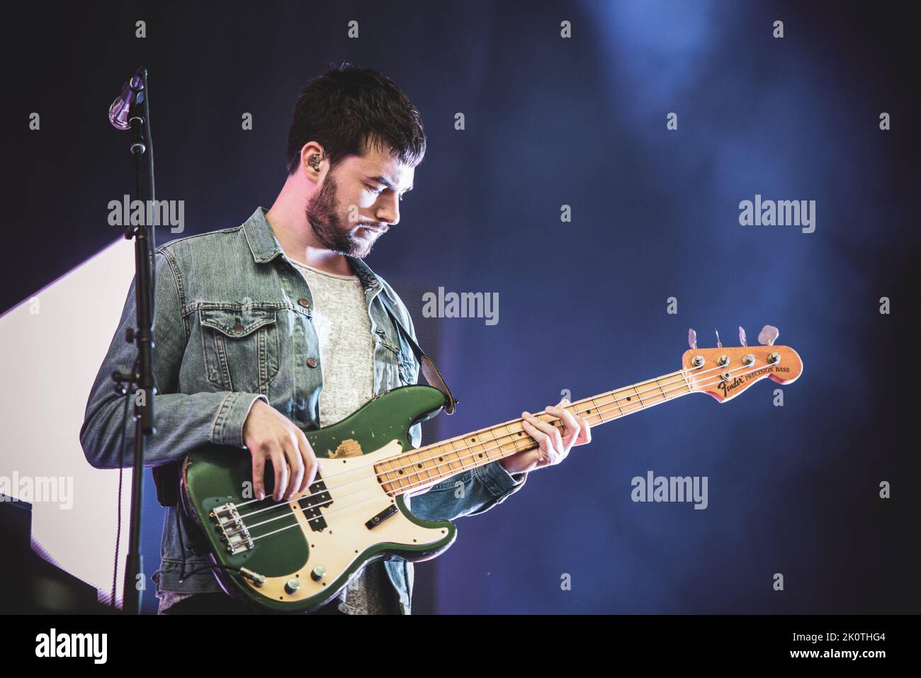 ALLEMAGNE, NUREMBERG, ROCK IM PARK 2016: Ross MacDonald, bassiste du groupe de rock pop anglais, en live sur scène au Rock IM Park Festival 2016 édition Banque D'Images