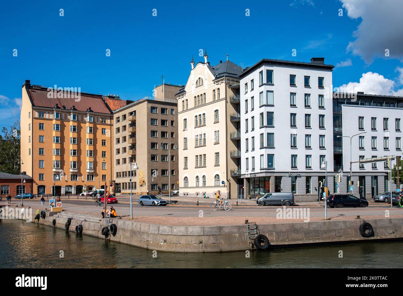 Meritullintori ou Pohjoisranta. Quartier Kruununhaka d'Helsinki, Finlande. Banque D'Images