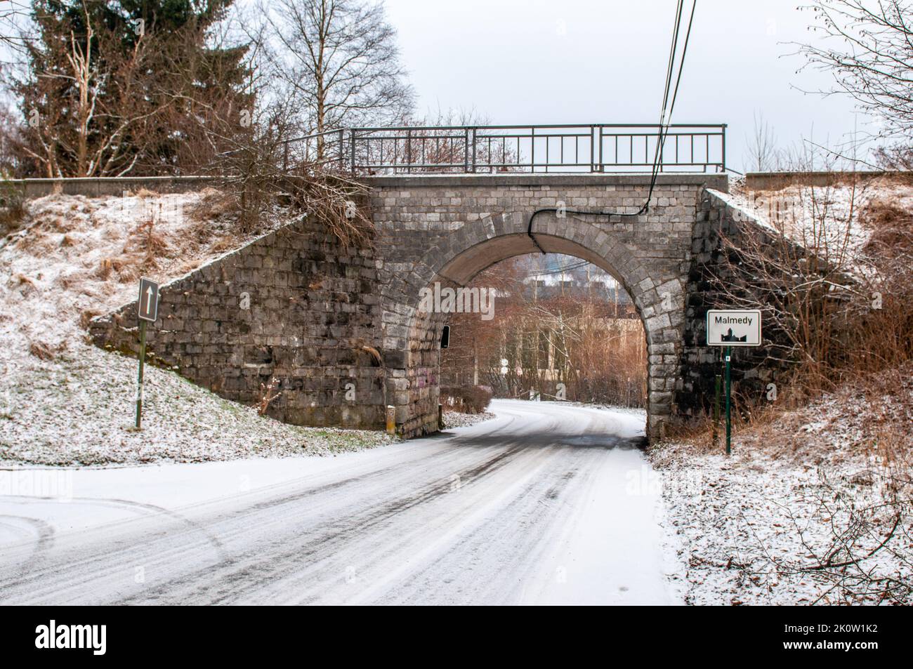 Malmedy Belgique en hiver Banque D'Images