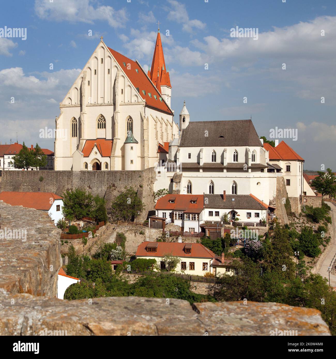 Église gothique de Saint-Nicolas en tchèque Kostel svateho Mikulase, Znojmo, Moravie du Sud, République tchèque Banque D'Images