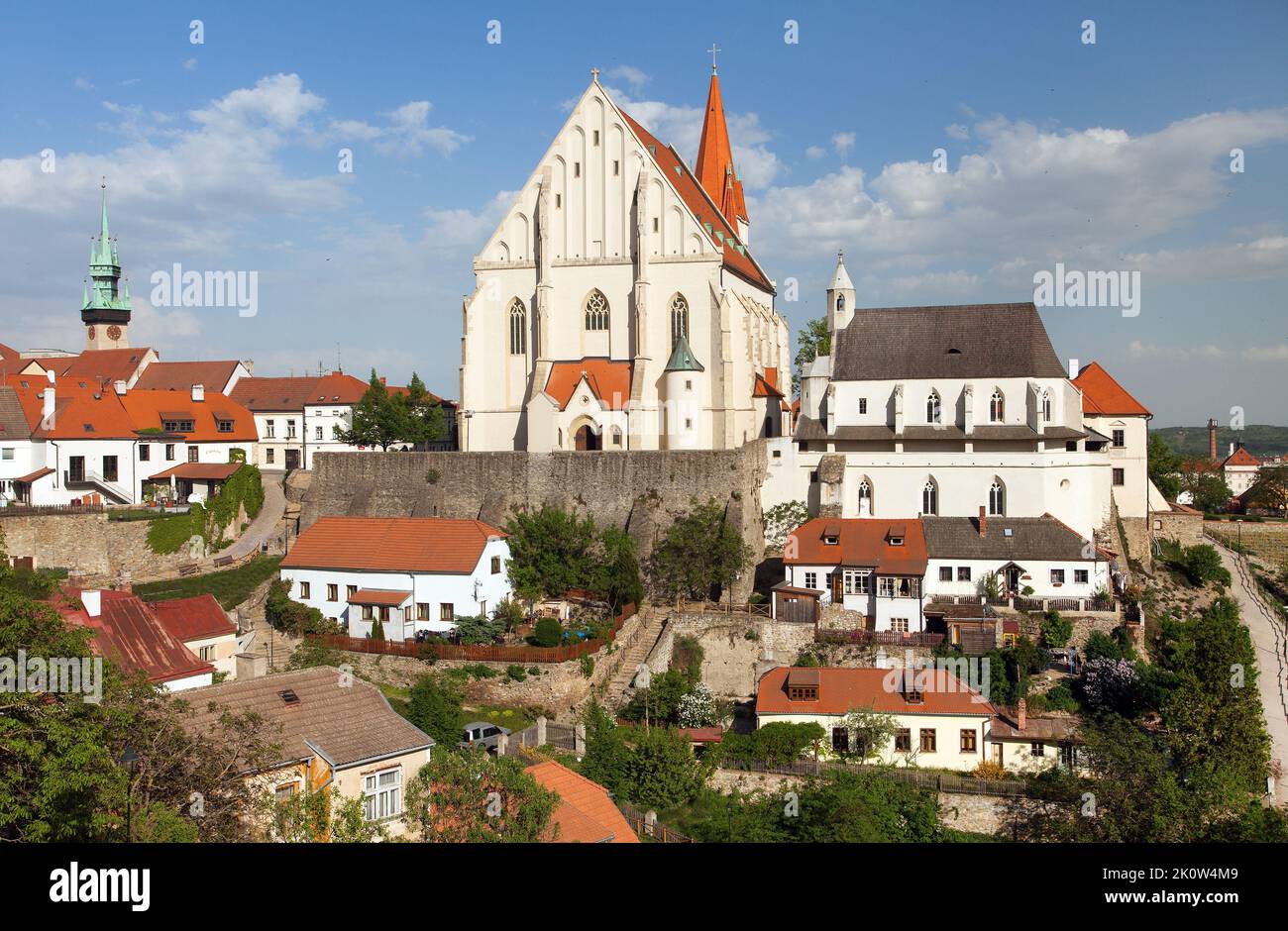 Église gothique de Saint-Nicolas en tchèque Kostel svateho Mikulase, Znojmo, Moravie du Sud, République tchèque Banque D'Images