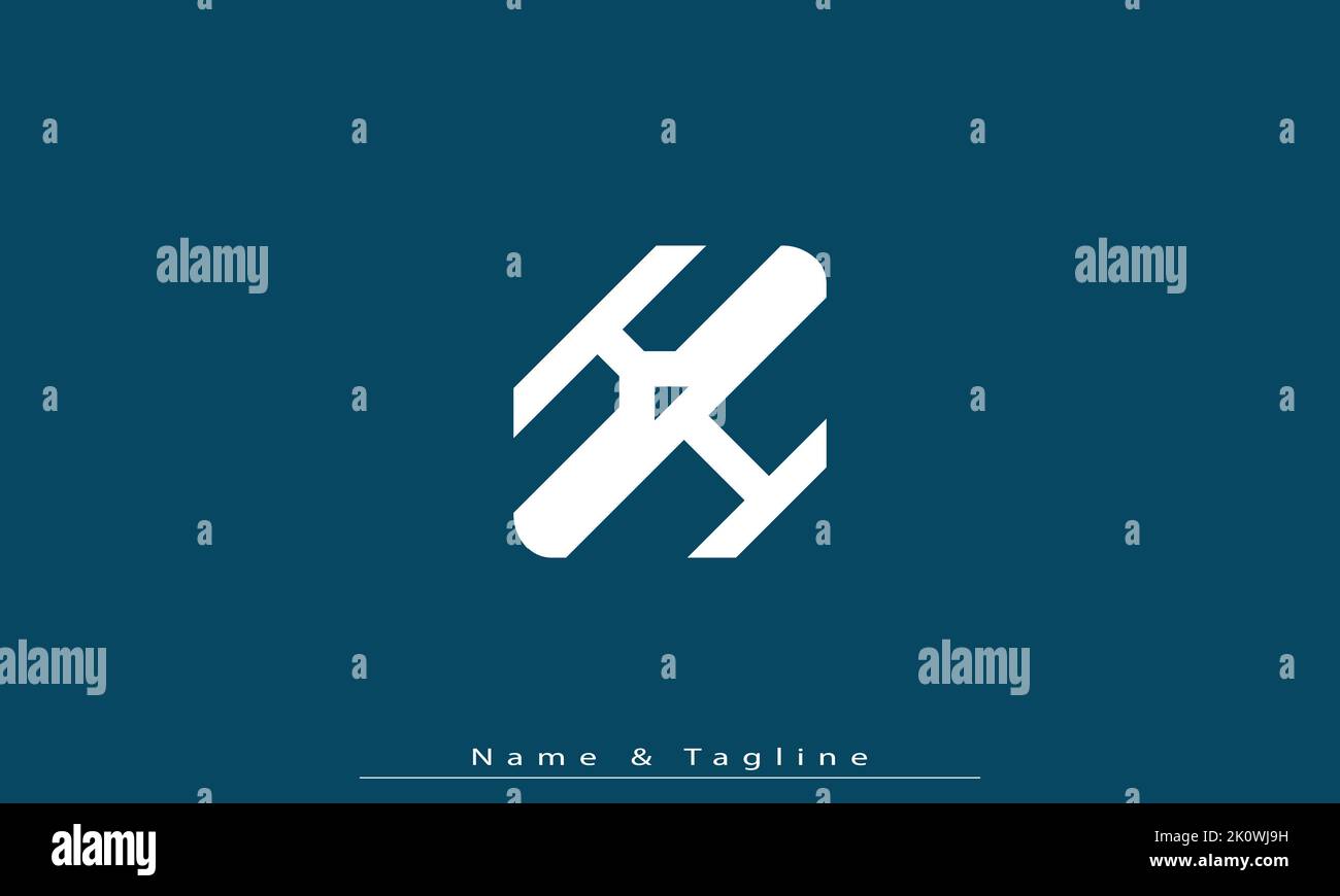 Lettres de l'alphabet initiales Monogram logo KH , HK Illustration de Vecteur