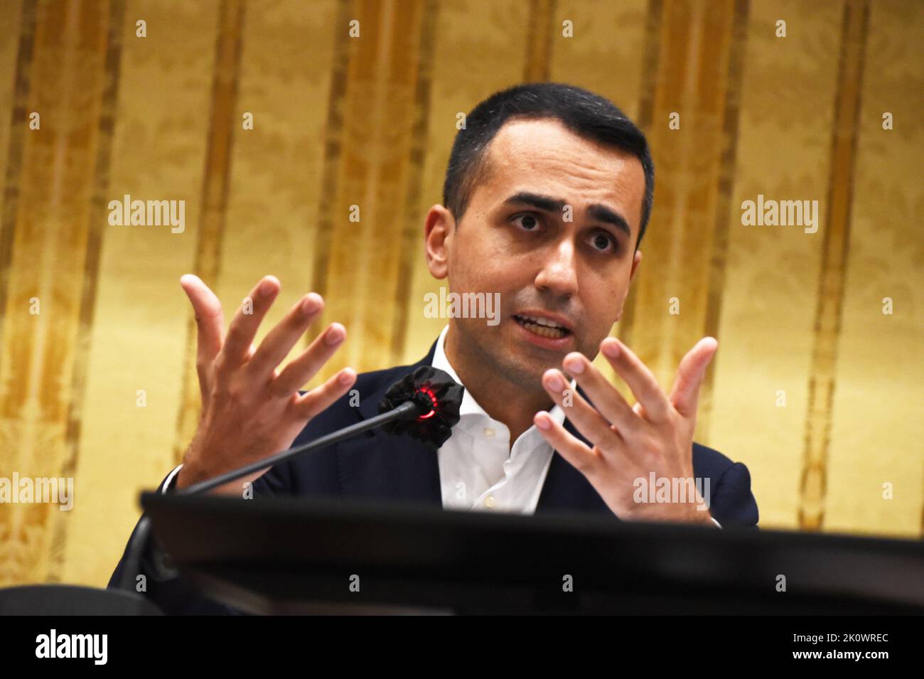 Naples, Campanie, Italie. 13th septembre 2022. Luigi Di Maio, ministre des Affaires étrangères du gouvernement italien, dirigeant du parti Movimento Civico, s'exprime à l'Union industrielle de Naples. (Credit image: © Pasquale Gargano/Pacific Press via ZUMA Press Wire) Banque D'Images