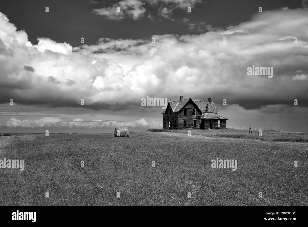 États-Unis, Great Plains, Dakota du Nord, ferme fantôme près d'Akaibo Banque D'Images