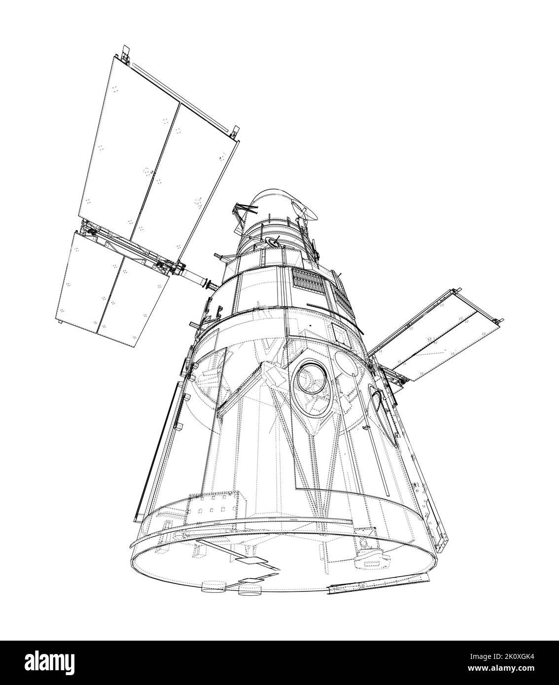 Télescope spatial Hubble. Sattellite Illustration de Vecteur