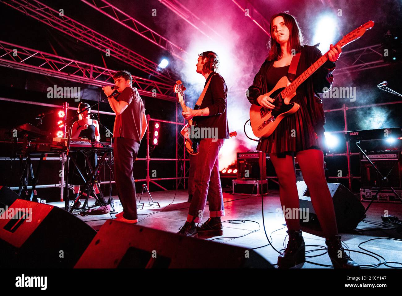 Milan Italie. 13 septembre 2022. Le club DES HOMMES DU groupe britannique joue en direct sur scène à Circolo Magnolia pour présenter son nouvel album « Fear Fear ». Banque D'Images