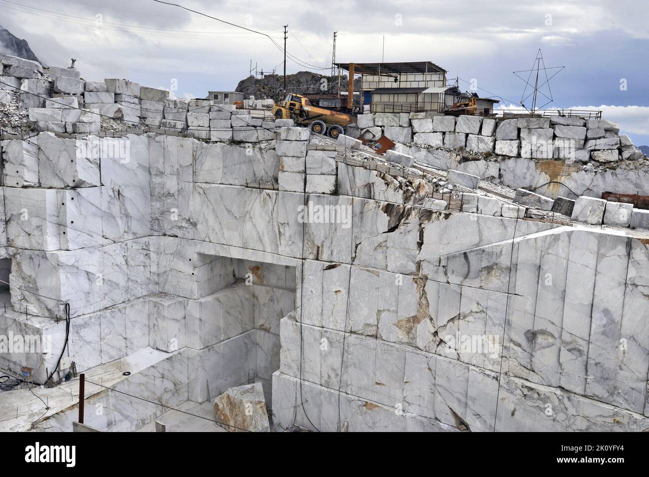 Carrara (Toscane, Italie), carrières de marbre Banque D'Images