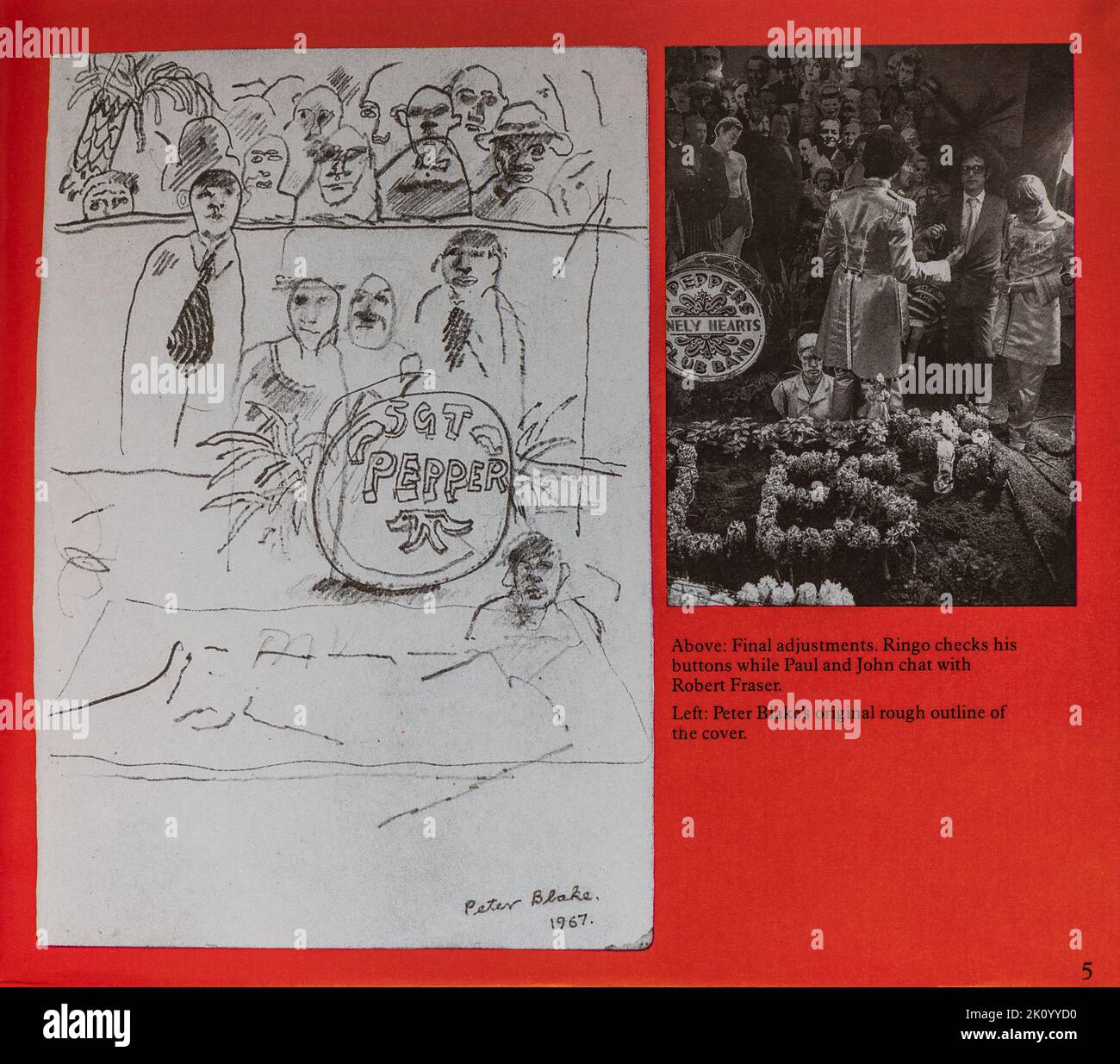 EMI CD Disc Booklet - The Beatles - SG Peppers Lonely Hearts Club. Banque D'Images