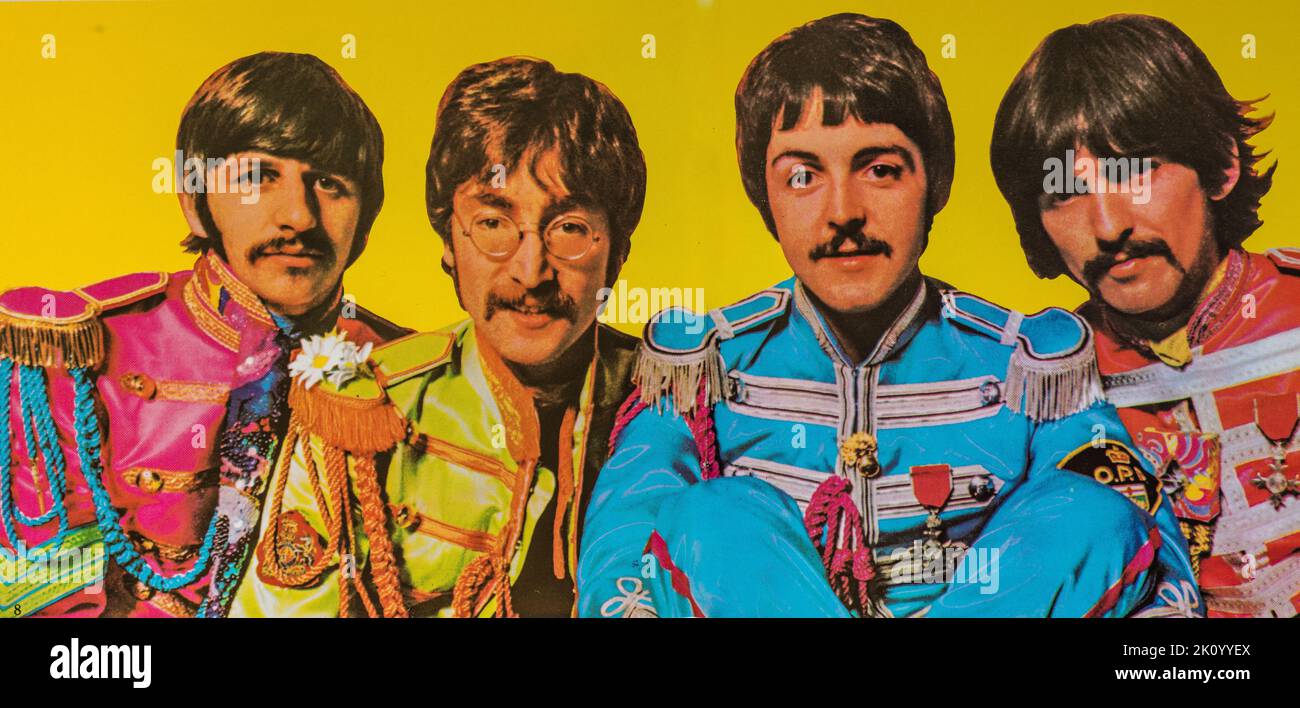 EMI CD Disc Booklet - The Beatles - SG Peppers Lonely Hearts Club. Banque D'Images