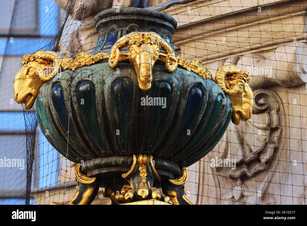 Ziegenkopf, Widder, Amphore, Vienne, Architektur in der Innenstadt oder Altstadt von Wien Österreich Banque D'Images