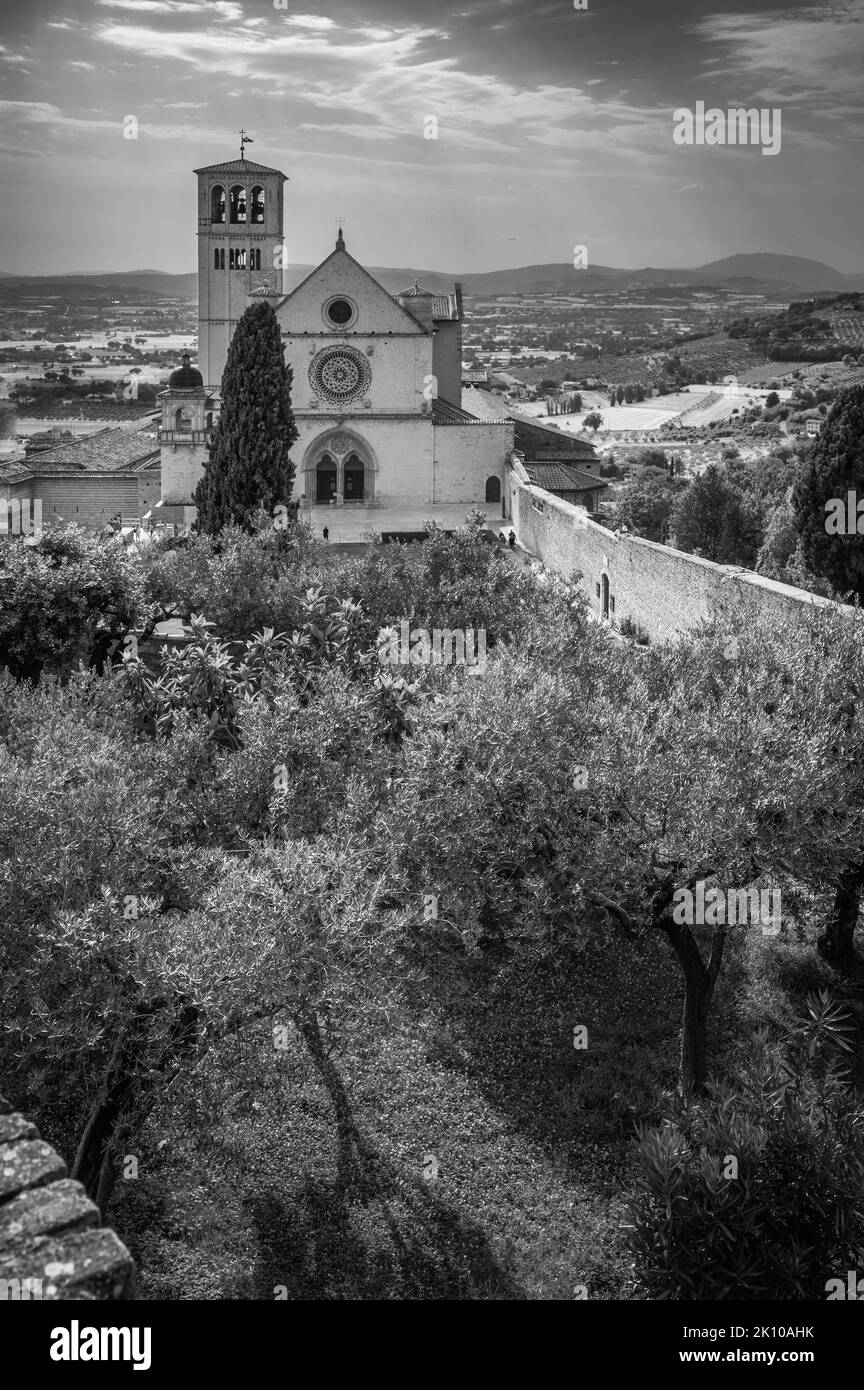 Ancienne basilique papale de San Francesco d'Assise. Art et religion. Banque D'Images