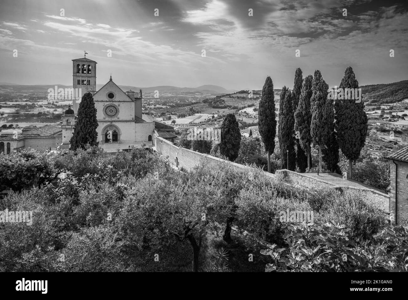 Ancienne basilique papale de San Francesco d'Assise. Art et religion. Banque D'Images