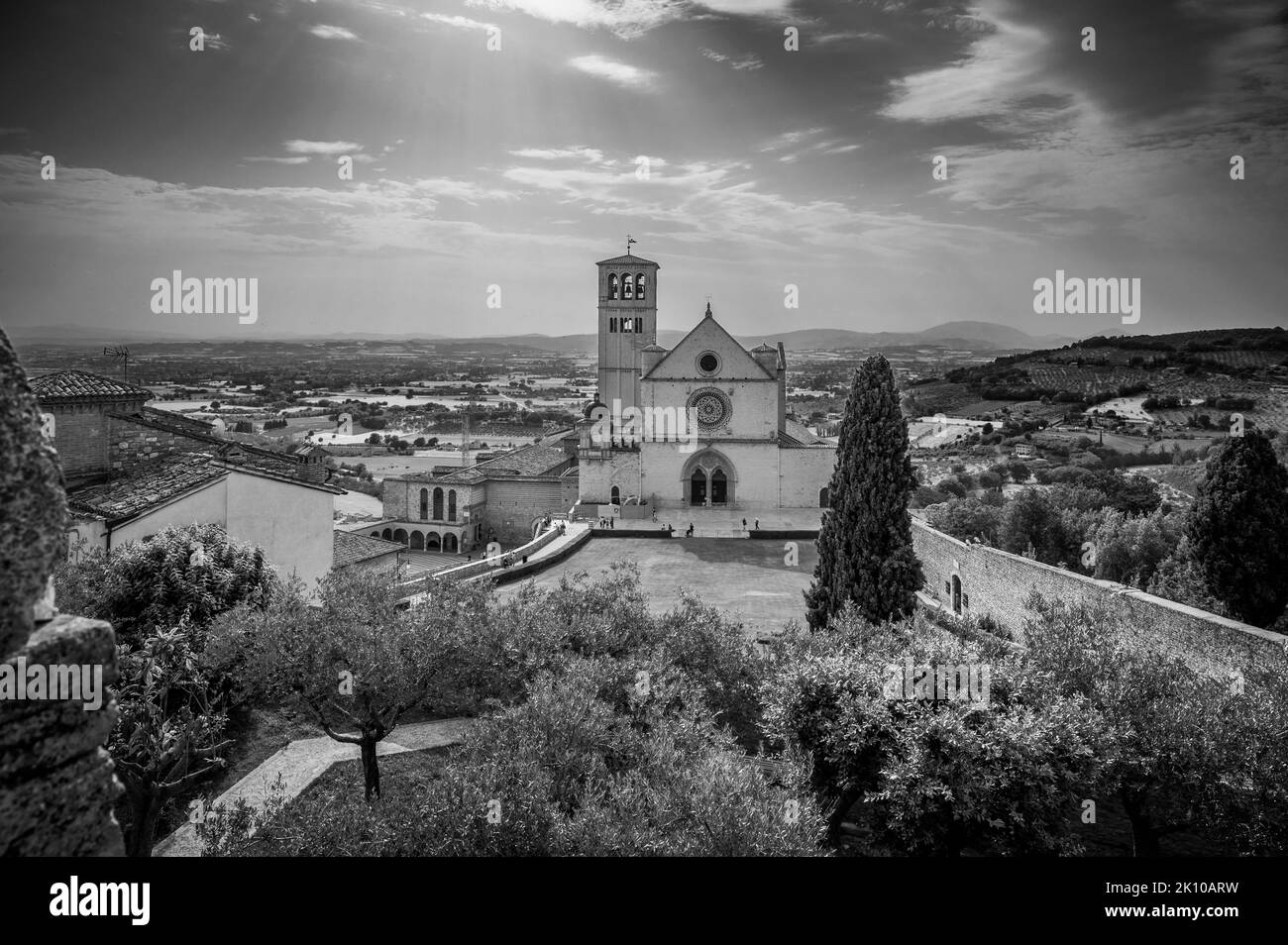 Ancienne basilique papale de San Francesco d'Assise. Art et religion. Banque D'Images