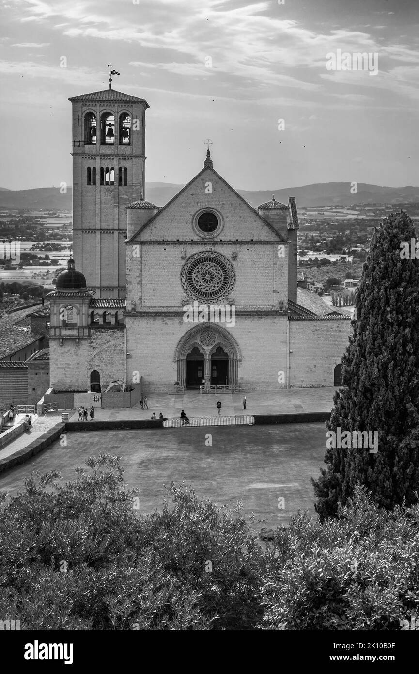 Ancienne basilique papale de San Francesco d'Assise. Art et religion. Banque D'Images
