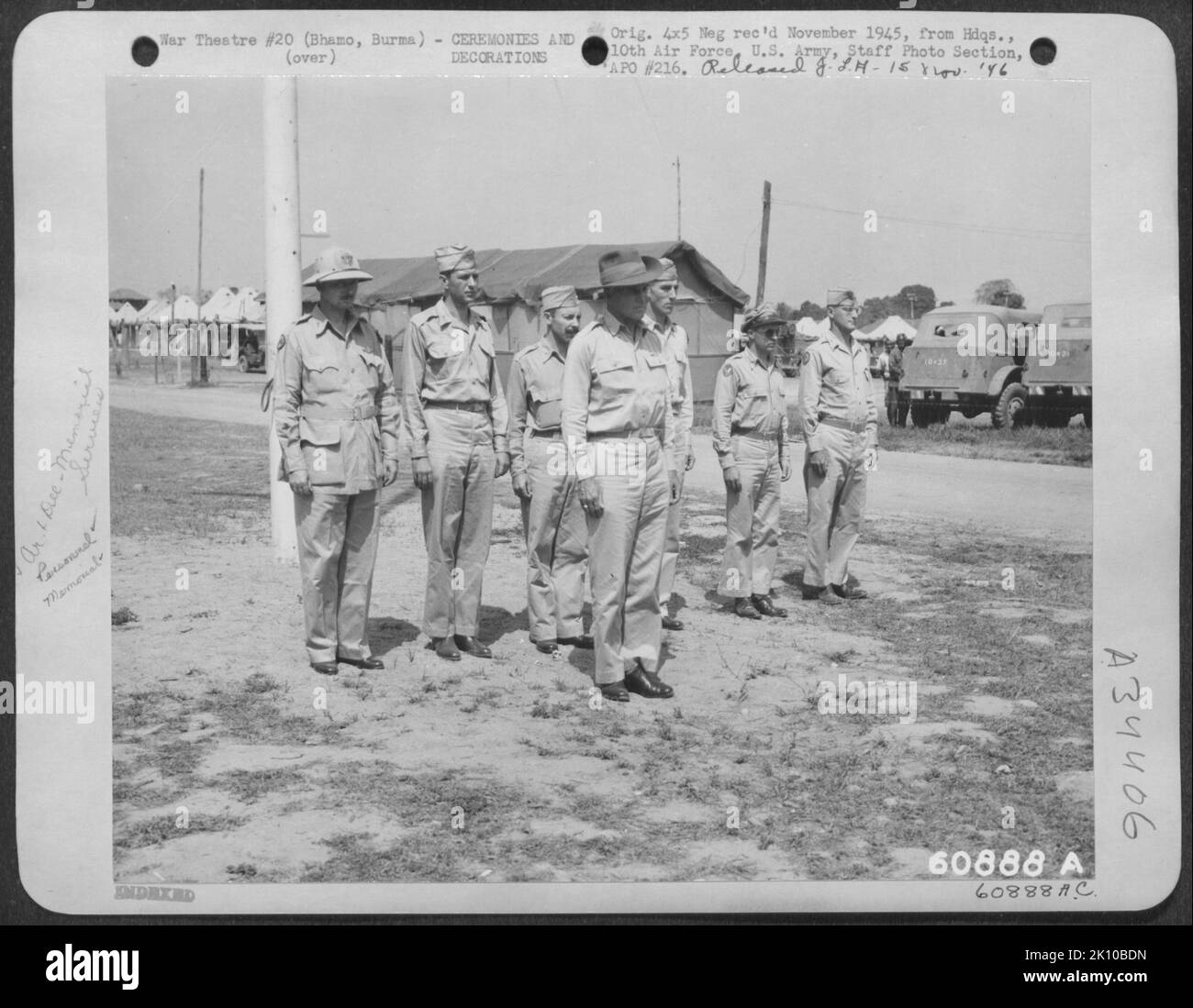 Aviation, Birmanie, Inde et cérémonies et décorations, guerre du MEMORIALSERVICES Banque D'Images