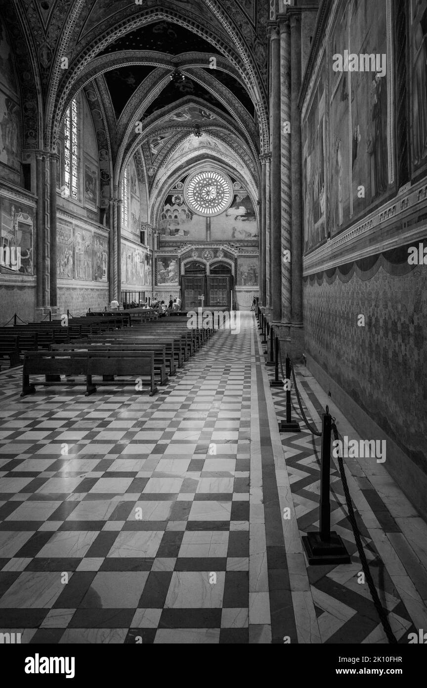 Ancienne basilique papale de San Francesco d'Assise. Art et religion. Banque D'Images