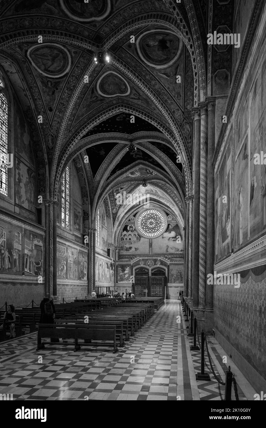 Ancienne basilique papale de San Francesco d'Assise. Art et religion. Banque D'Images