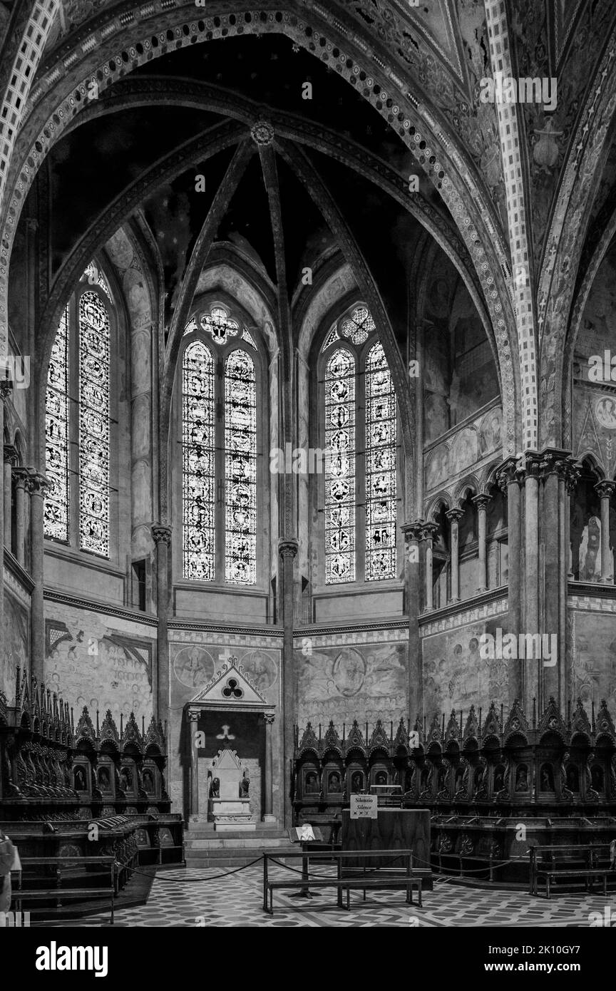 Ancienne basilique papale de San Francesco d'Assise. Art et religion. Banque D'Images