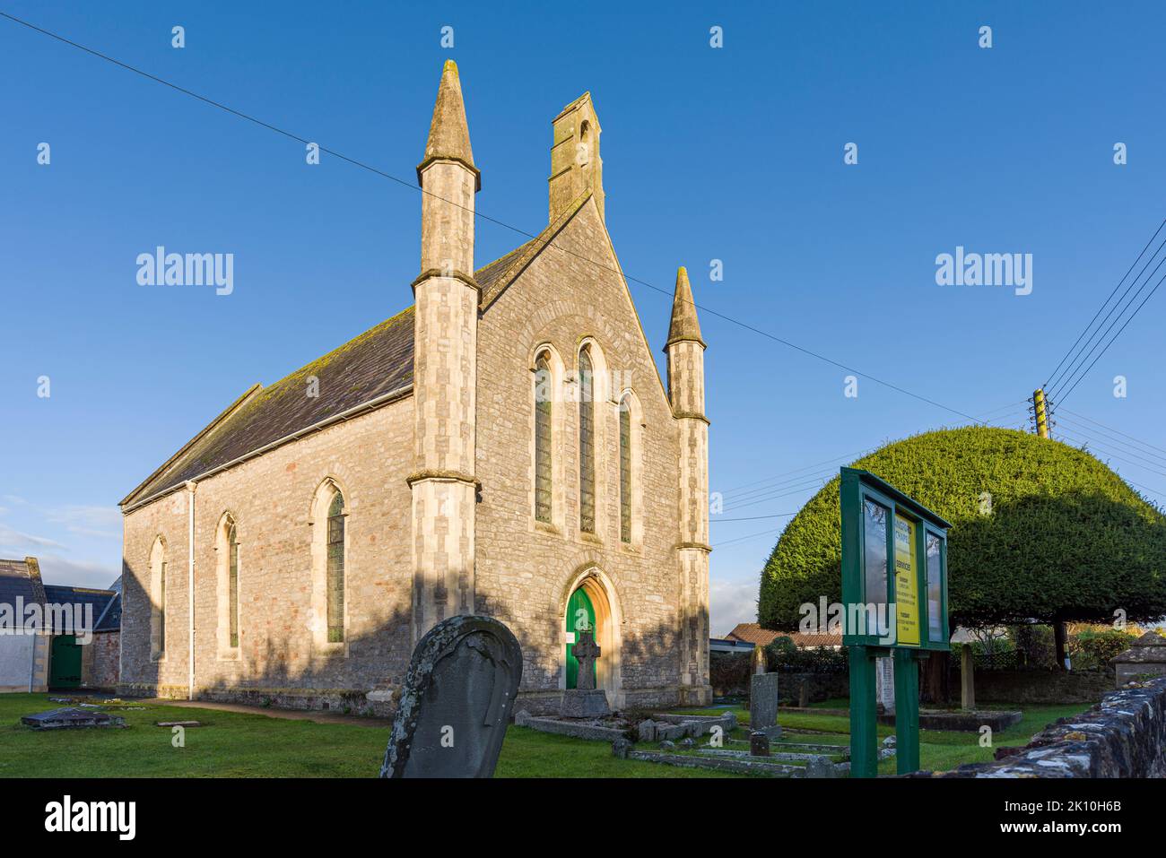La chapelle du 19th siècle dans le village de Langford, demeure de l'église évangélique de Langford, dans le nord du Somerset, en Angleterre. Banque D'Images
