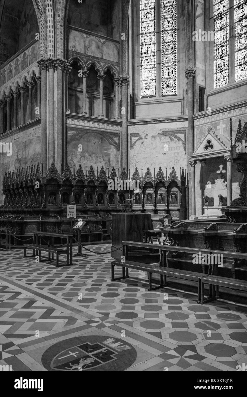 Ancienne basilique papale de San Francesco d'Assise. Art et religion. Banque D'Images