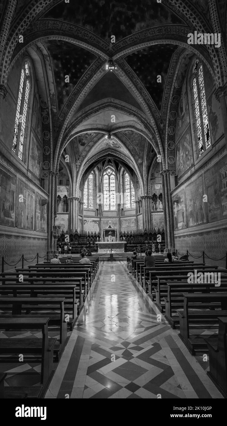 Ancienne basilique papale de San Francesco d'Assise. Art et religion. Banque D'Images