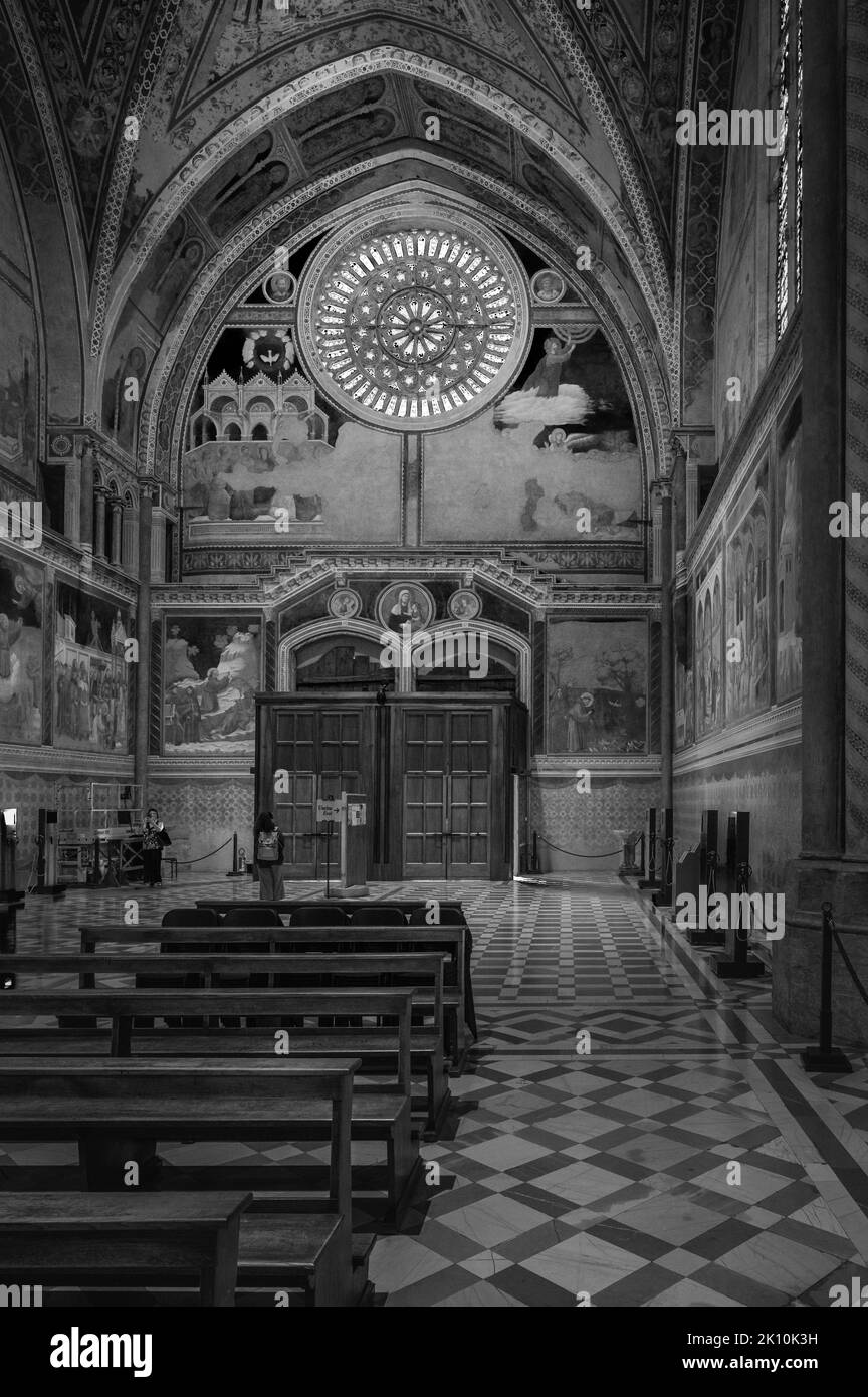 Ancienne basilique papale de San Francesco d'Assise. Art et religion. Banque D'Images