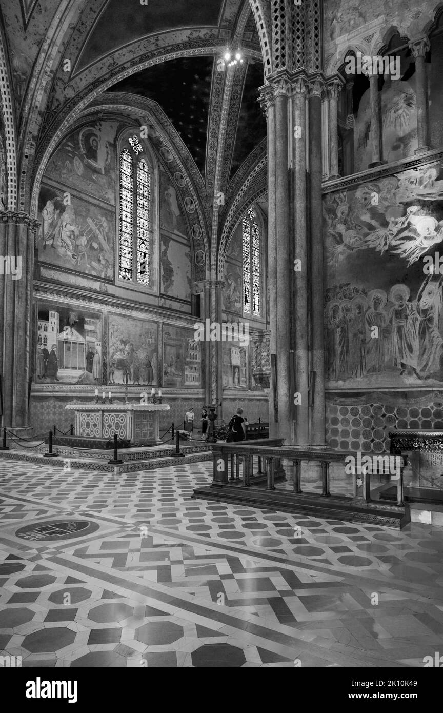 Ancienne basilique papale de San Francesco d'Assise. Art et religion. Banque D'Images