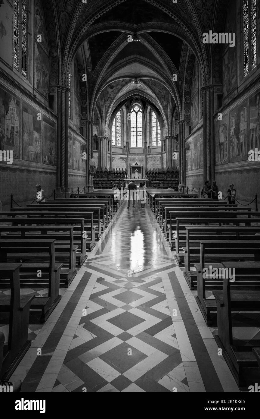Ancienne basilique papale de San Francesco d'Assise. Art et religion. Banque D'Images