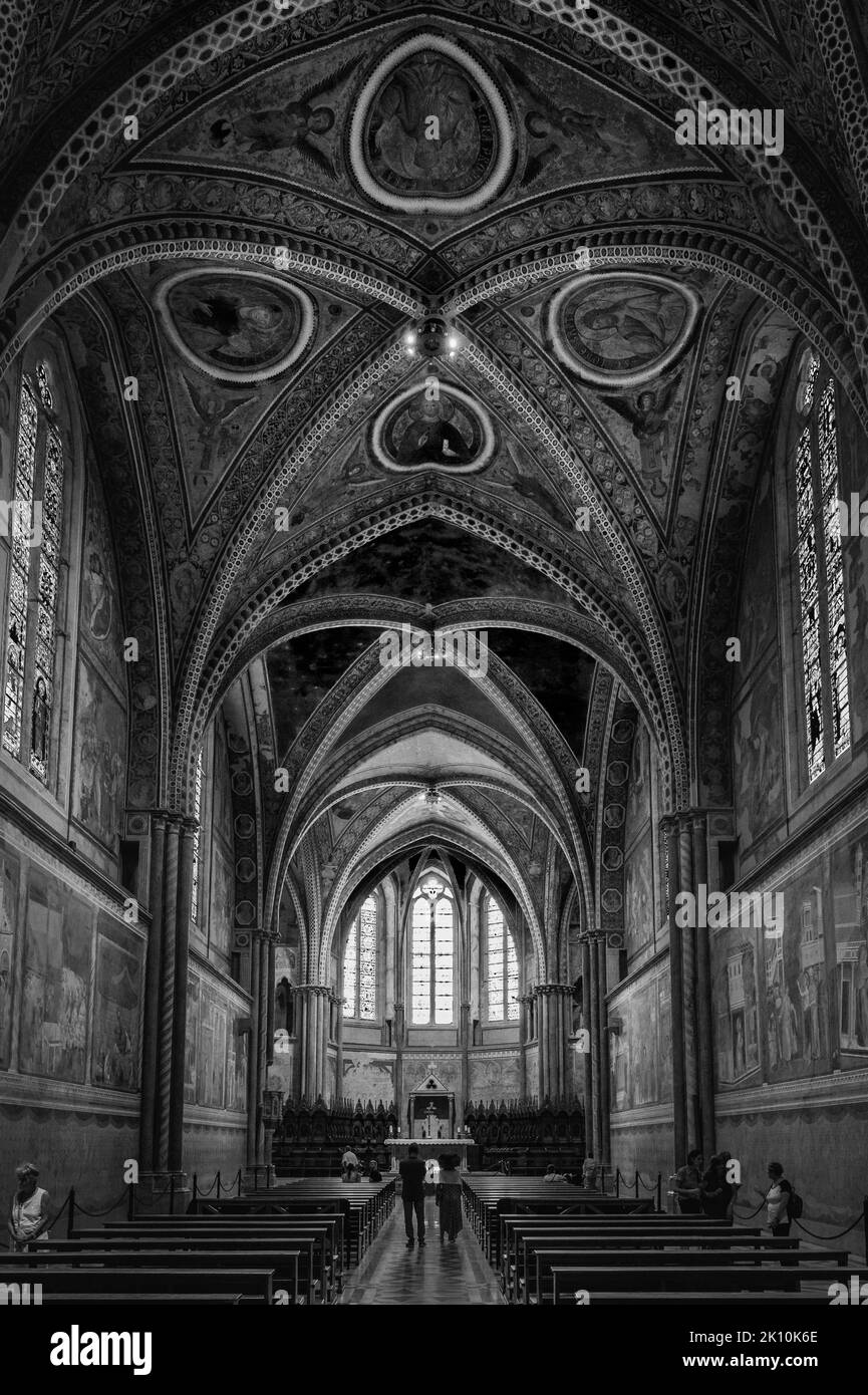 Ancienne basilique papale de San Francesco d'Assise. Art et religion. Banque D'Images