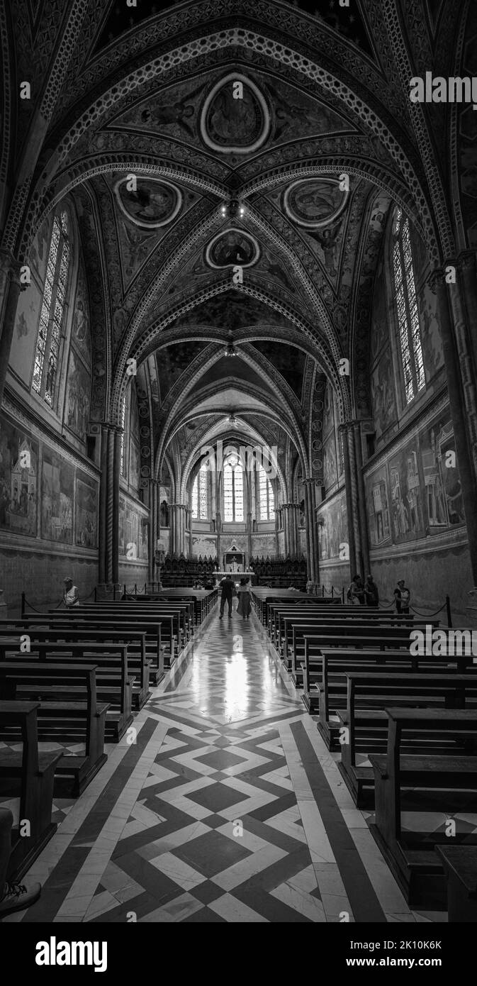 Ancienne basilique papale de San Francesco d'Assise. Art et religion. Banque D'Images