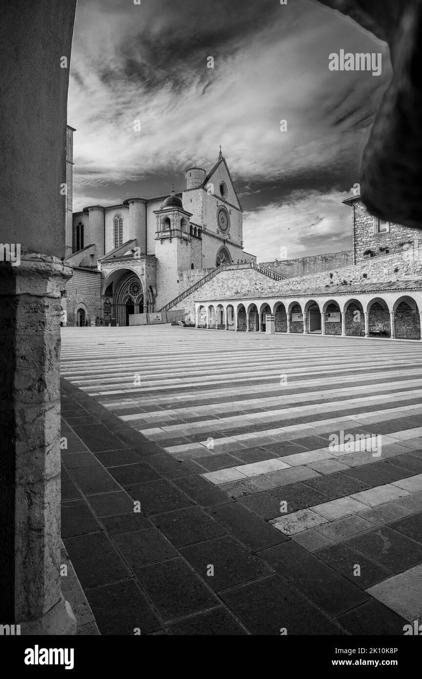 Ancienne basilique papale de San Francesco d'Assise. Art et religion. Banque D'Images