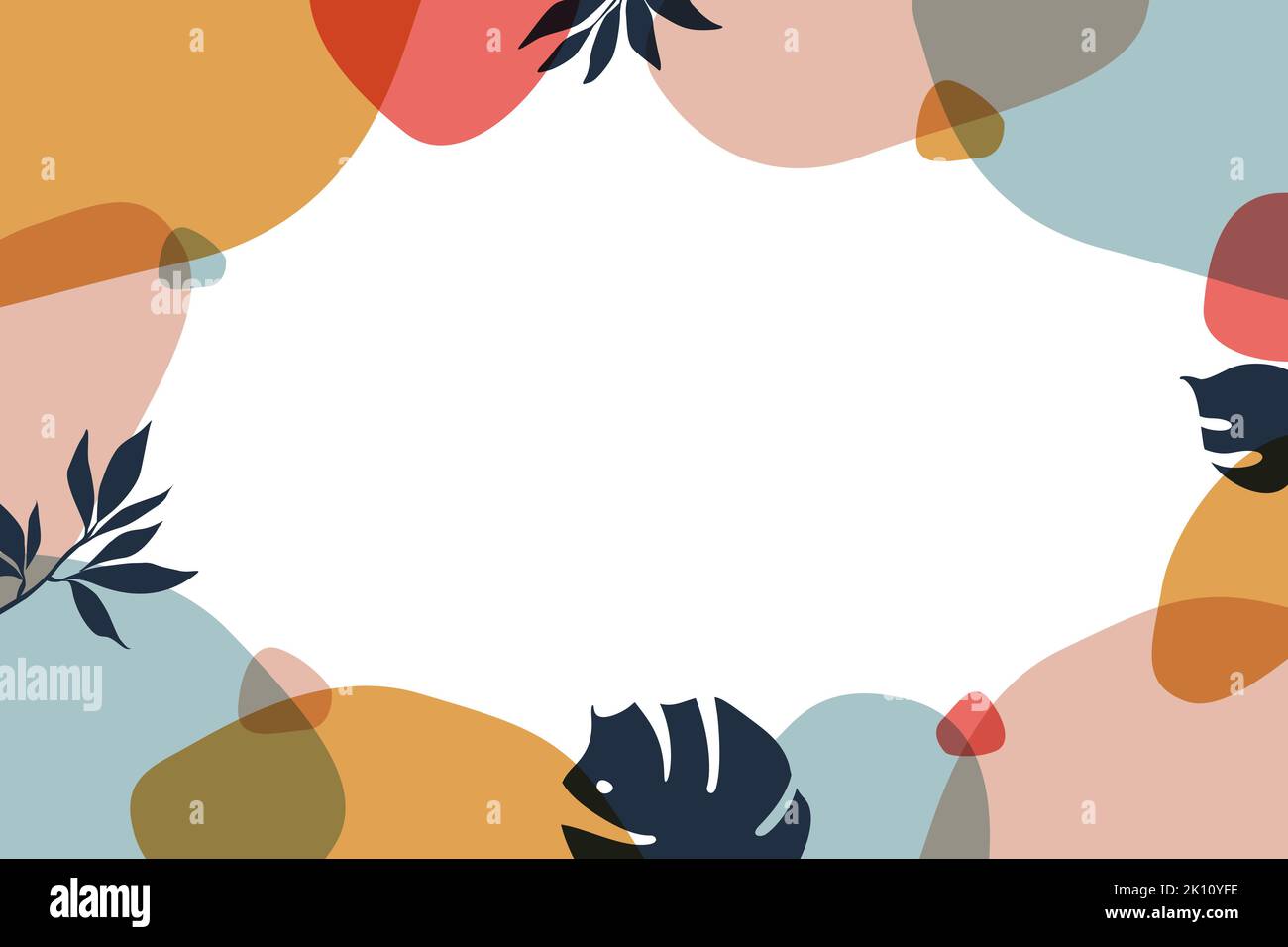 Arrière-plan moderne abstrait aux formes organiques. Illustration du vecteur plat. Illustration de Vecteur