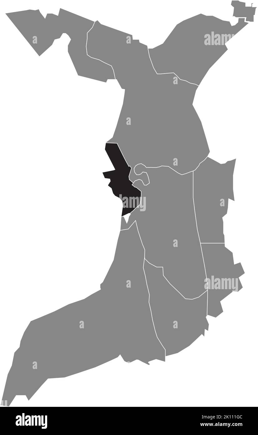 Carte de localisation du QUARTIER DE MITTE, BREMERHAVEN Illustration de Vecteur