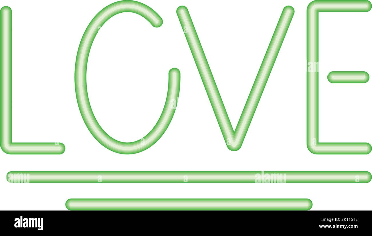 texte d'amour néon Illustration de Vecteur