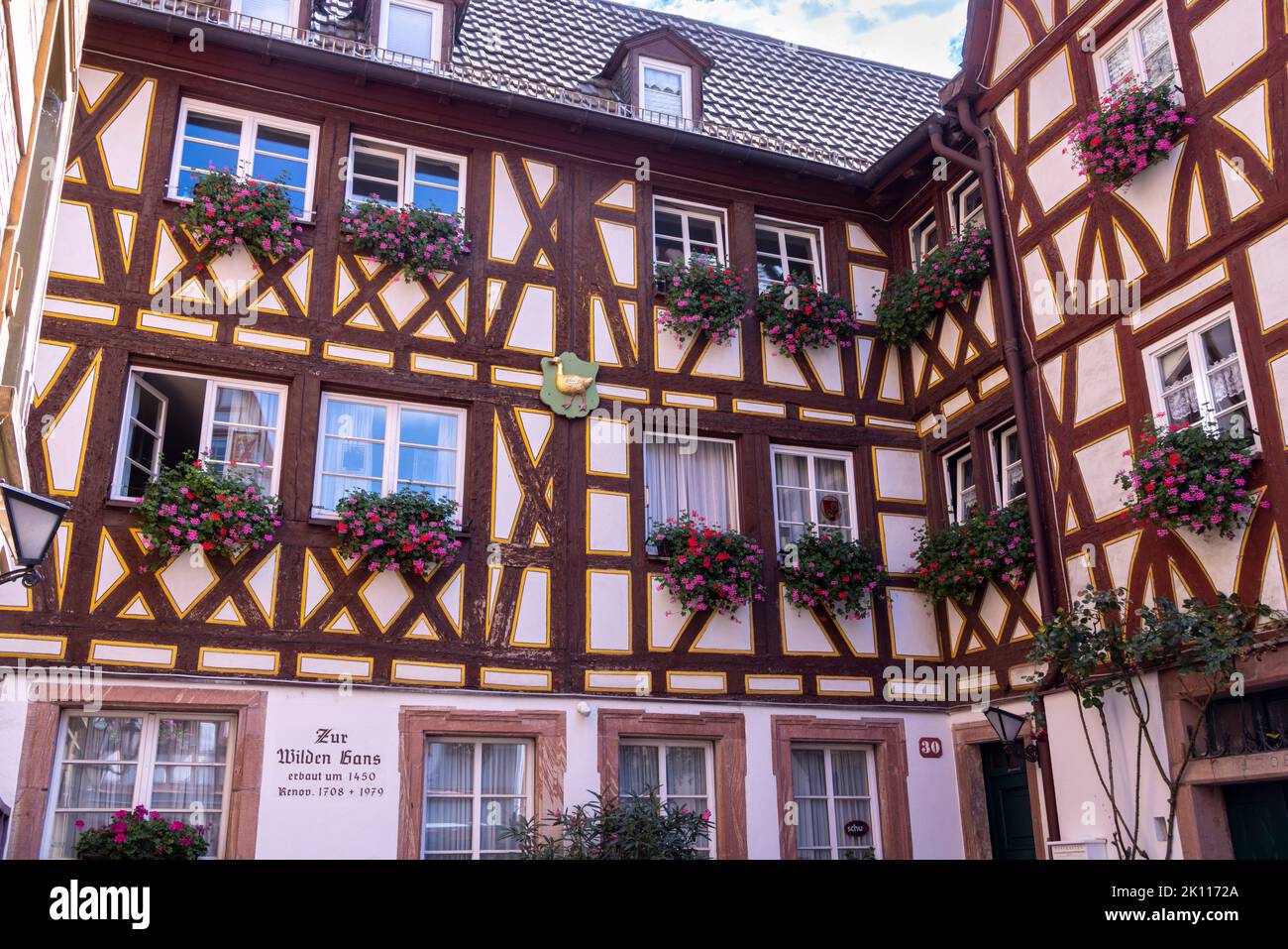 Zur Wilden Gans House, Kirschgarten, place du Cerisier Orchard, Mayence, Allemagne Banque D'Images