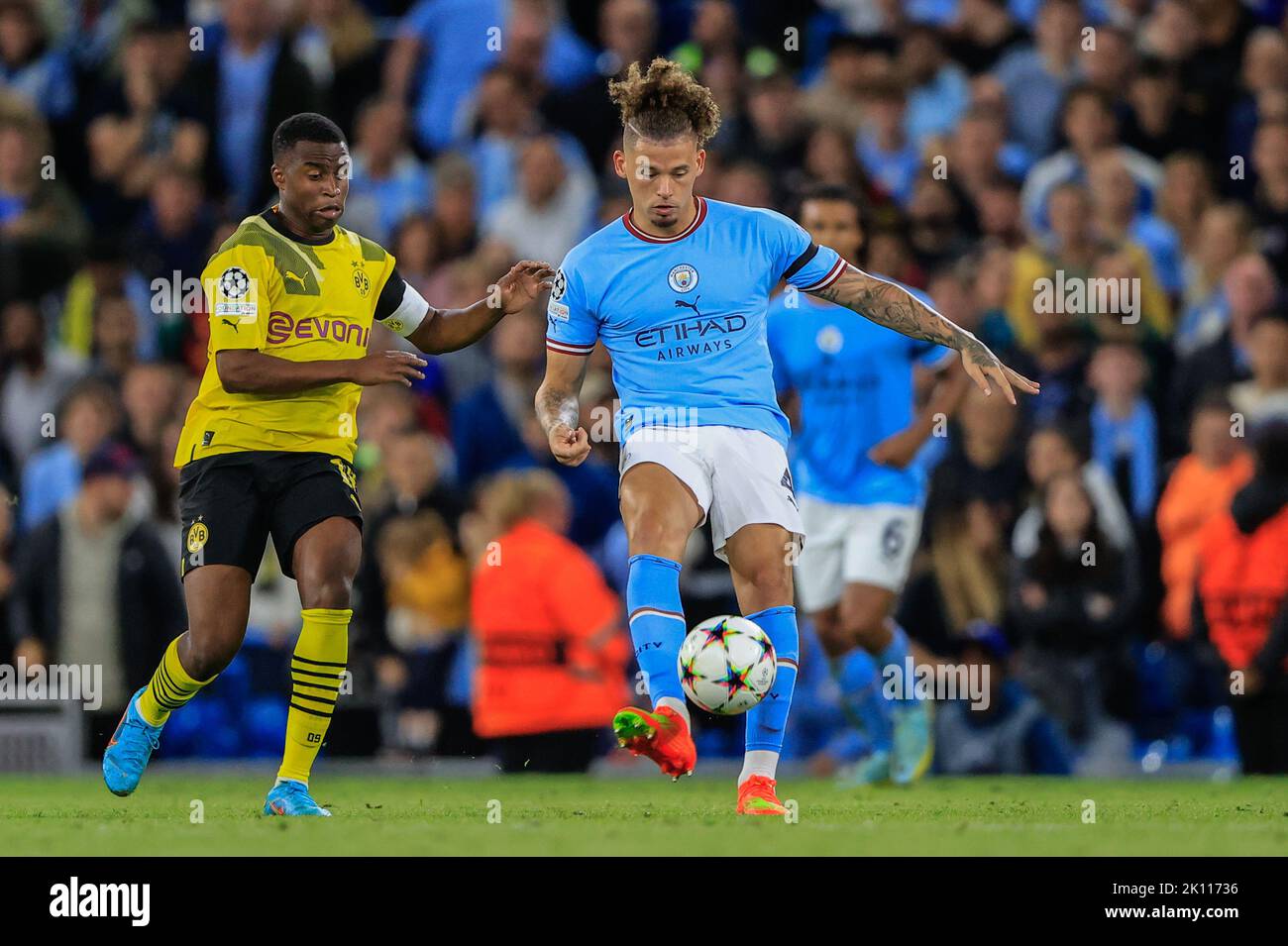 Manchester, Royaume-Uni. 14th septembre 2022. Kalvin Phillips #4 de Manchester City pendant le match de l'UEFA Champions League Manchester City contre Borussia Dortmund au stade Etihad, Manchester, Royaume-Uni, 14th septembre 2022 (photo de Conor Molloy/News Images) crédit: News Images LTD/Alay Live News Banque D'Images