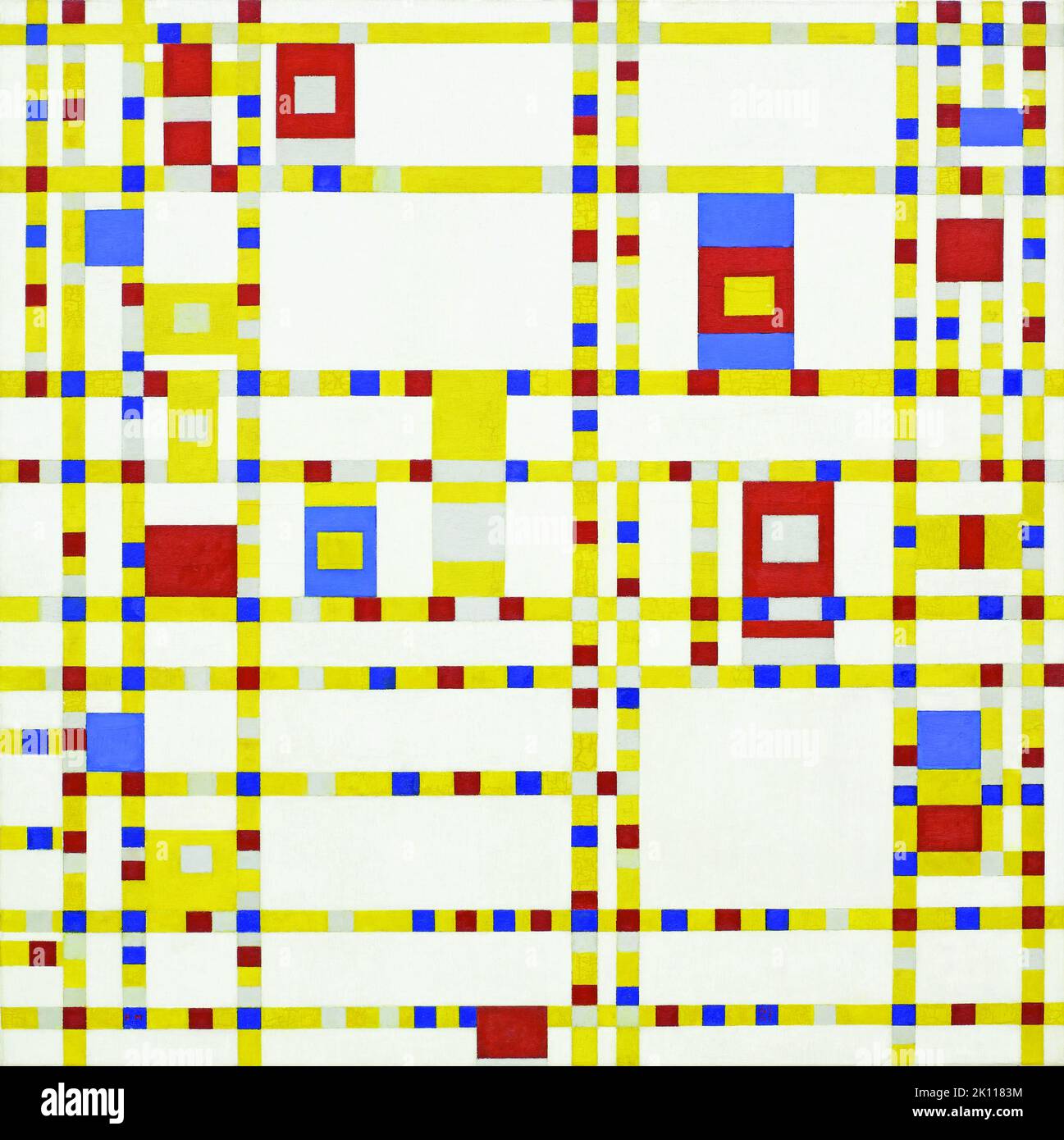 Piet Mondrian. Broadway Boogie-Woogie, c. 1942. Huile sur toile 127 × 127 cm. Musée d'Art moderne, New York Banque D'Images