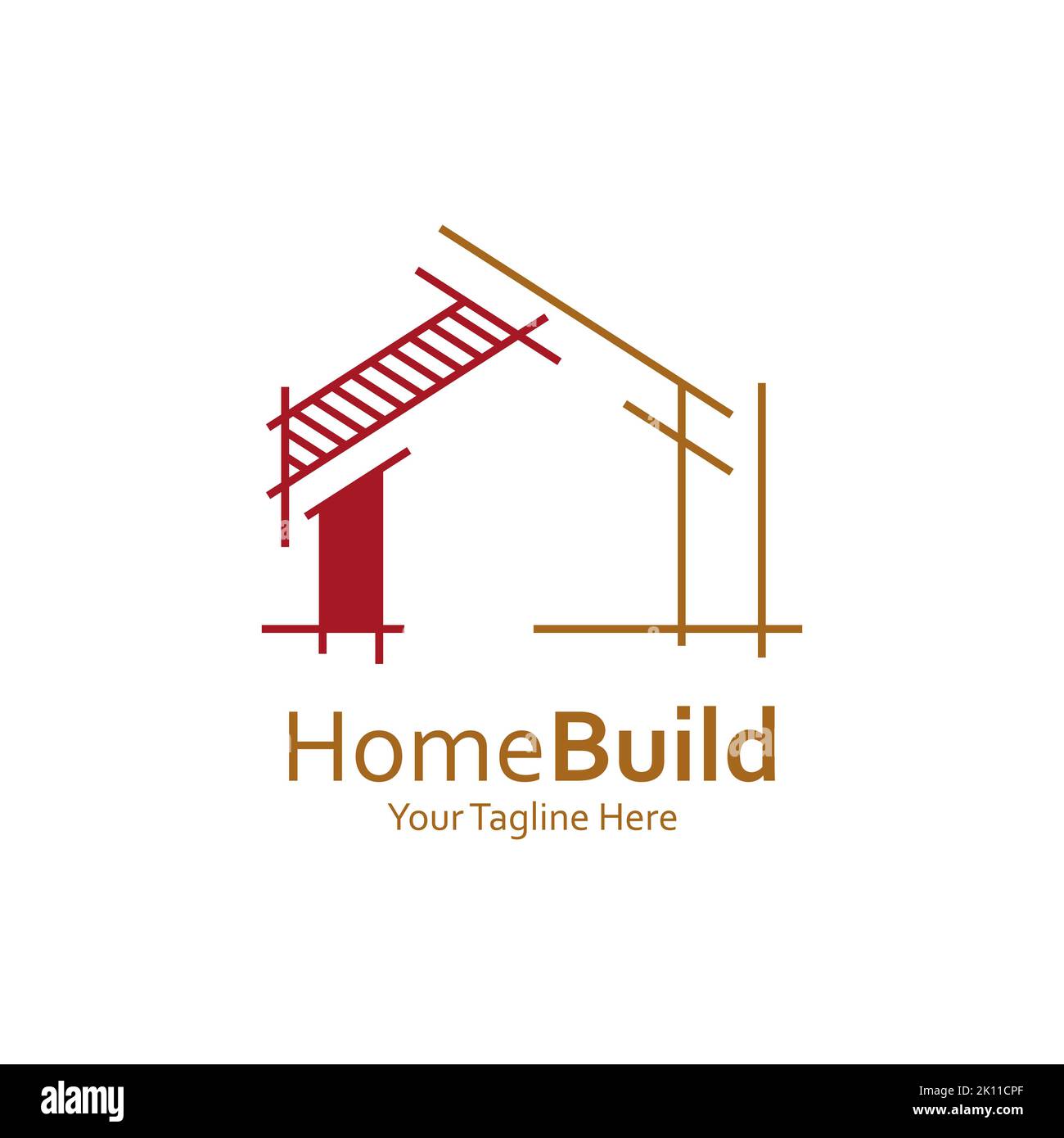 Modèle de conception du logo de construction. Vecteur d'icône de maison d'architecte créatif. Illustration de Vecteur