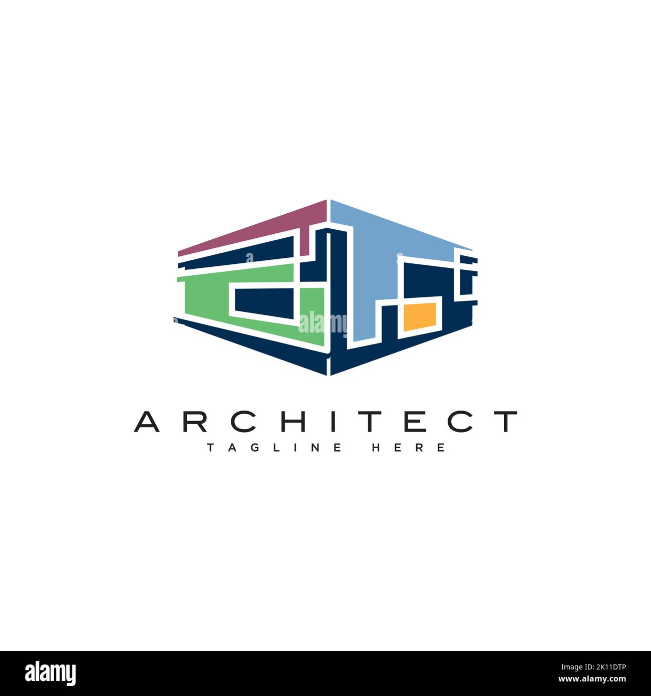 Modèle de conception du logo de construction. Vecteur d'icône de maison d'architecte créatif Illustration de Vecteur