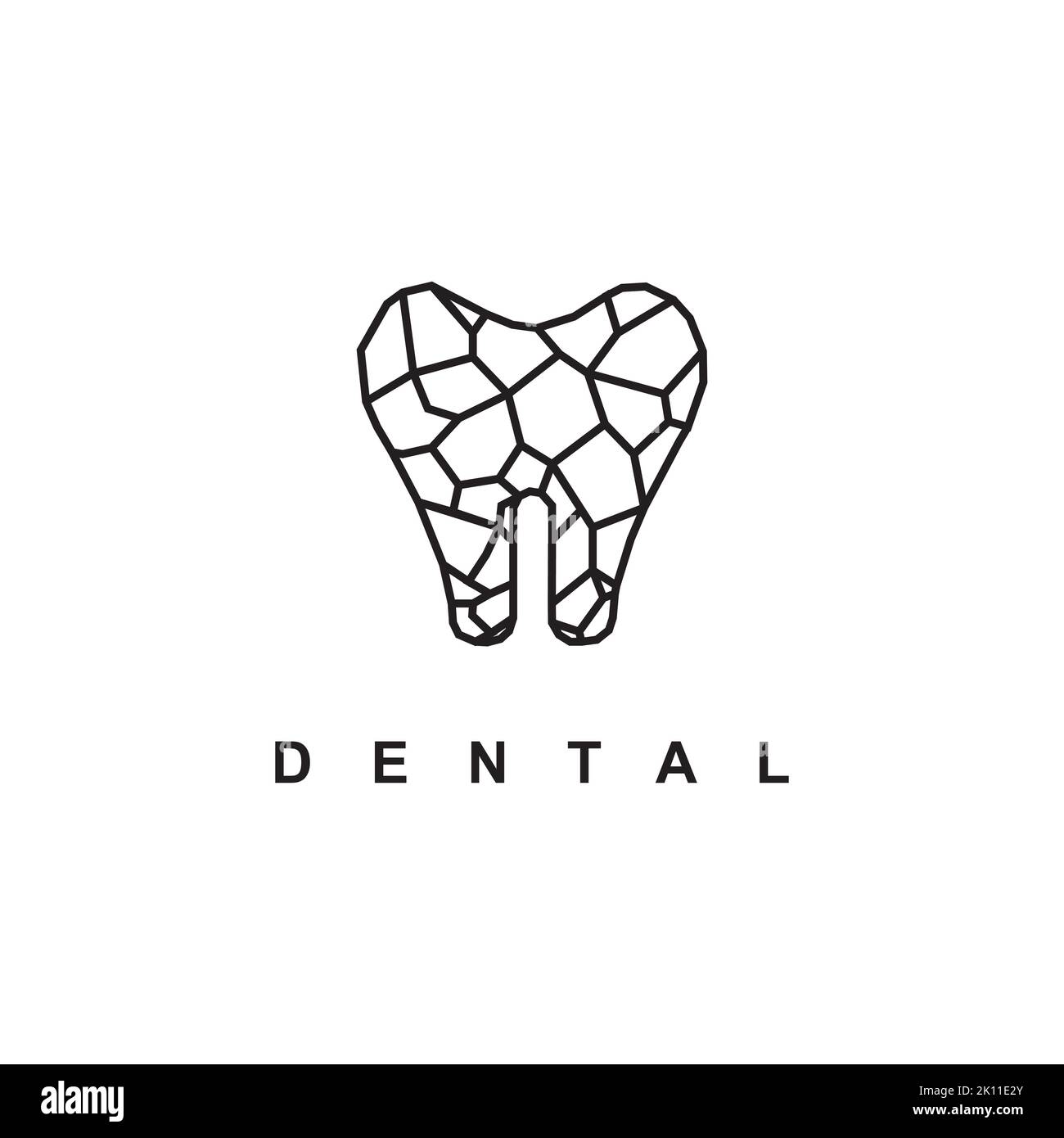 Création de logo dentaire design vecteur illustration modèle Dental crack icône Illustration de Vecteur
