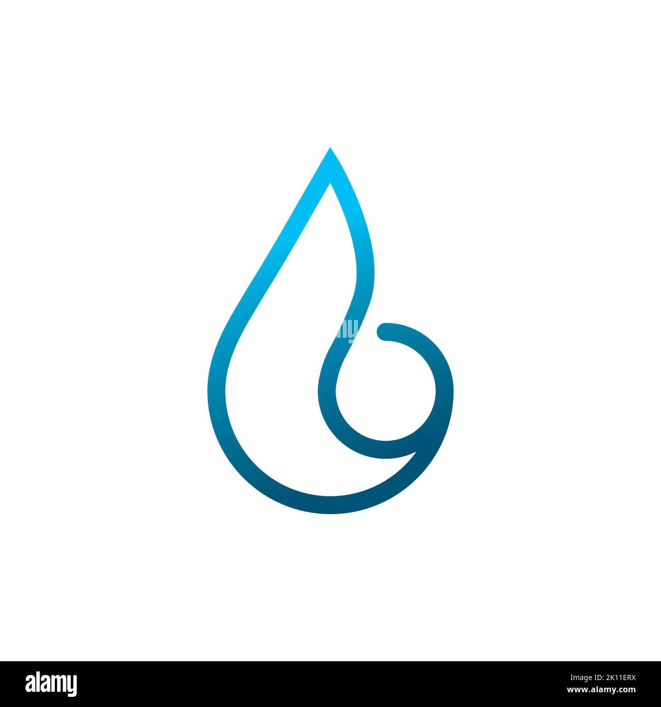 Logo goutte d'eau en forme de lettre B. Inspiration de l'icône de la lettre B créative. Vecteur Illustration de Vecteur