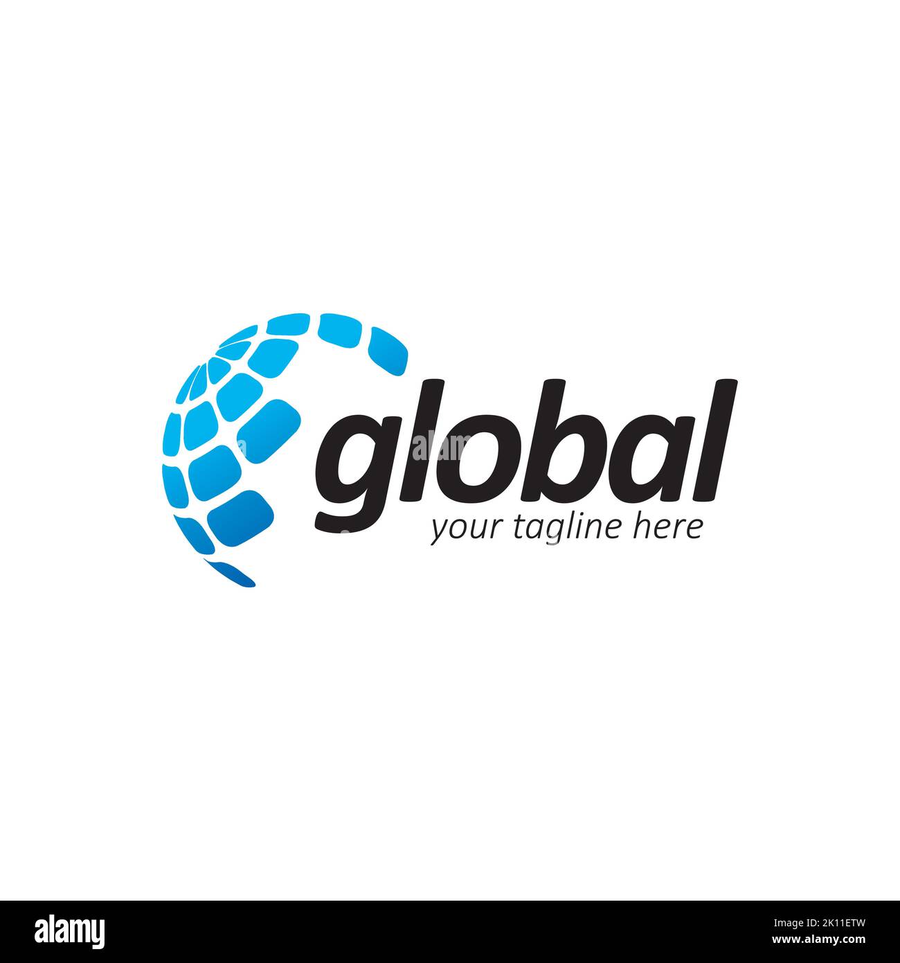 modèle vectoriel de conception de logo mondial. Symbole globe créatif pour entreprise Illustration de Vecteur