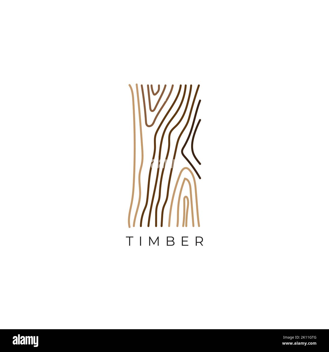 conception de logo en bois Illustration de Vecteur
