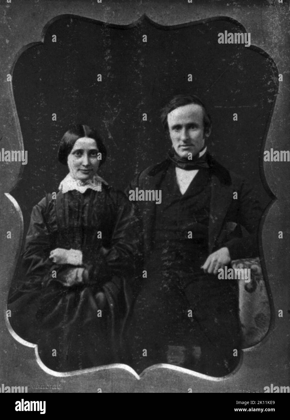 Le président Rutherford Hayes et la femme de jos Lucy Webb Hayes le jour de leur mariage Banque D'Images