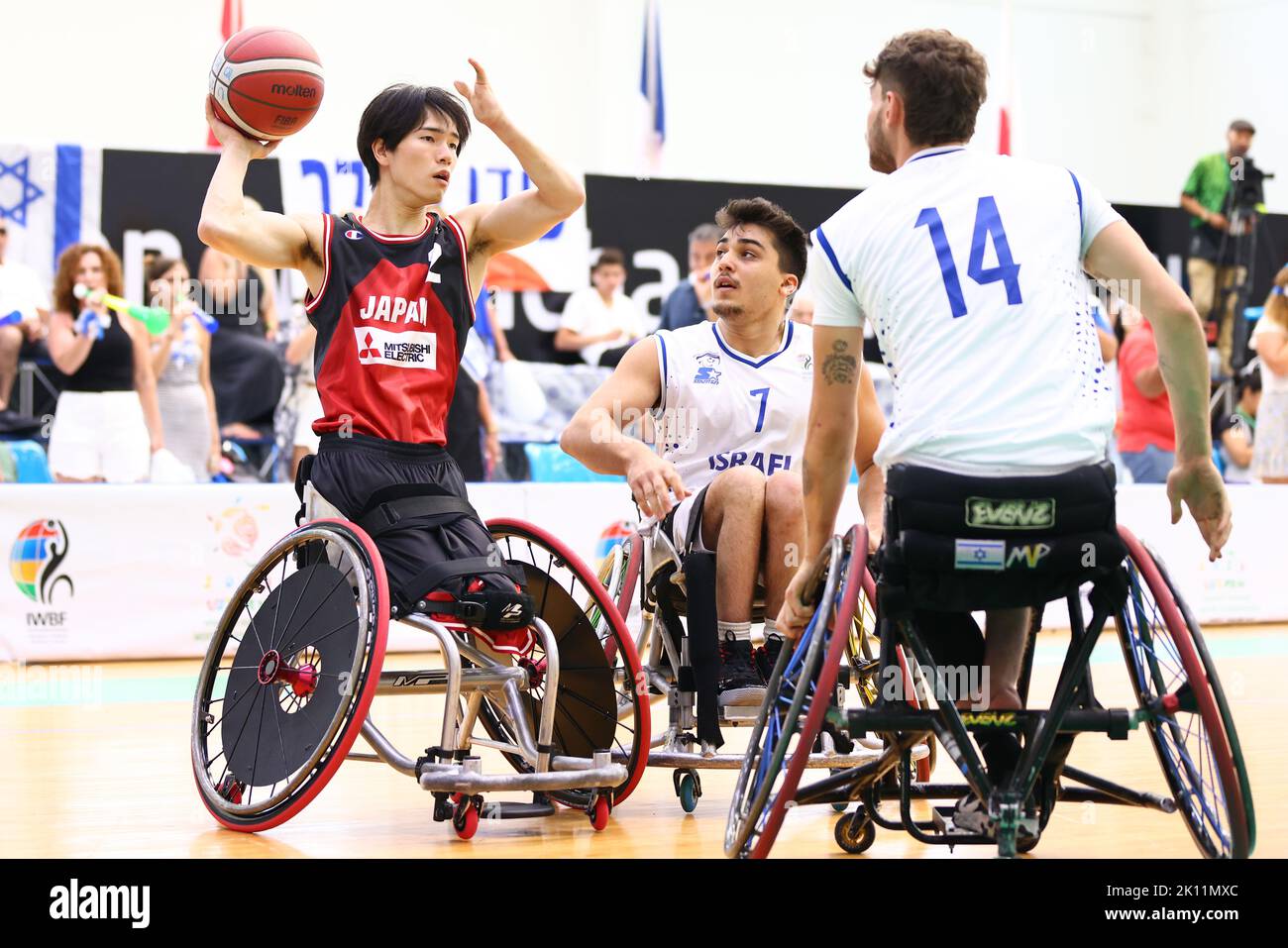 Phuket, Thaïlande. 14th septembre 2022. Renshi Chokai (JPN) basketball en fauteuil roulant : 2021 IWBF hommes U23 Championnat du monde de basketball en fauteuil roulant quart de finale match entre le Japon 64-43 Israël au complexe sportif de l'Université Prince of Songkla, campus de Phuket à Phuket, Thaïlande . Credit: AFLO/Alay Live News Banque D'Images